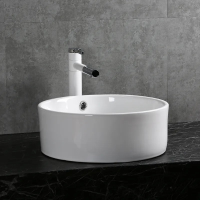 Ceruttispa CR7022 накладная, белая, круглая, с переливом 420х420х170