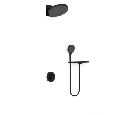 Vincea Inspire VSFW-3I22MT3RMB встраиваемый, термостатический, двухрежимный, черный