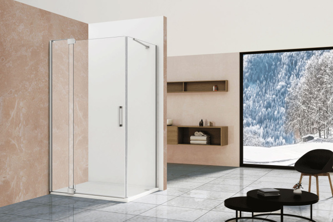 Vincea Extra VSR-1E809090CL 800/900x900, хром, стекло прозрачное без поддона