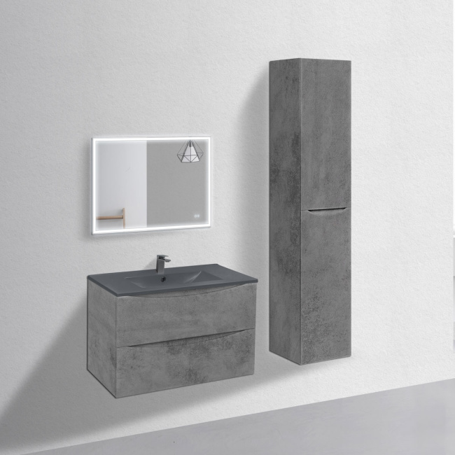 Vincea Mia 800 подвесная, 2 выкатных ящика soft close, Beton