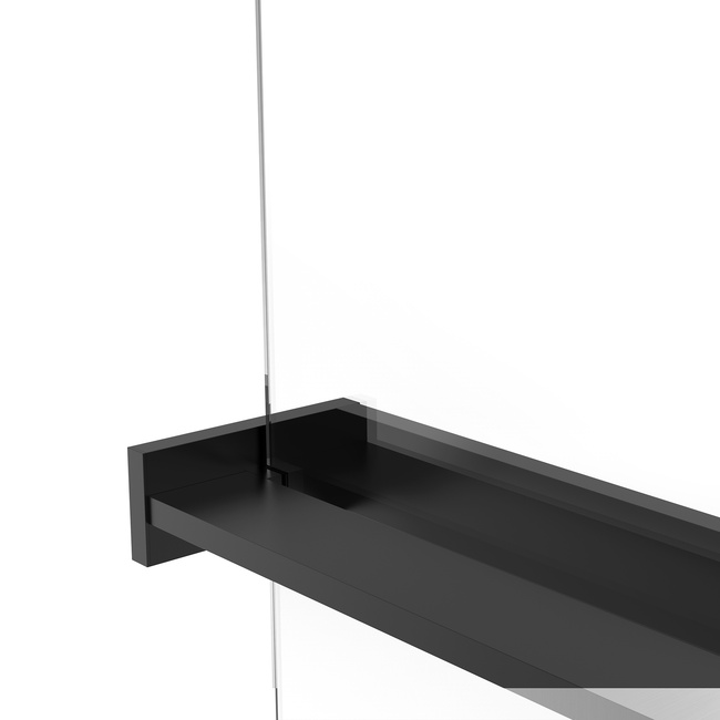 Vincea Walk-In VSW-1HR110CLB, 1100*2000, черный, стекло прозрачное