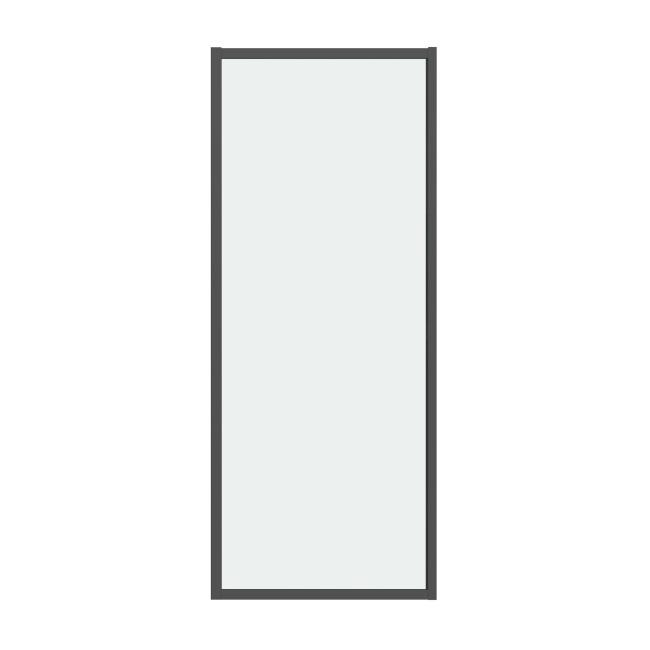 Grossman Style 200.K33.05.100.21.00 (100х195) черный матовый,стекло прозрачное, 1 место