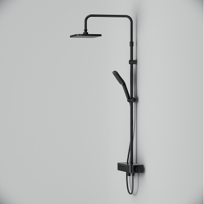 AM.PM Func F078F322 с термостатом Черная матовая