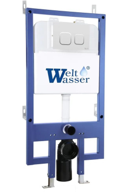 Комплект унитаза с инсталляцией и кнопкой Weltwasser BAMBERG 545 + GELBACH 043 MT-BL + BAMBERG CR