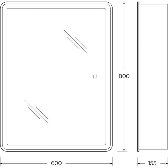 BelBagno Marino 60 SPC-MAR-600/800-1A-LED-TCH с подсветкой Белый