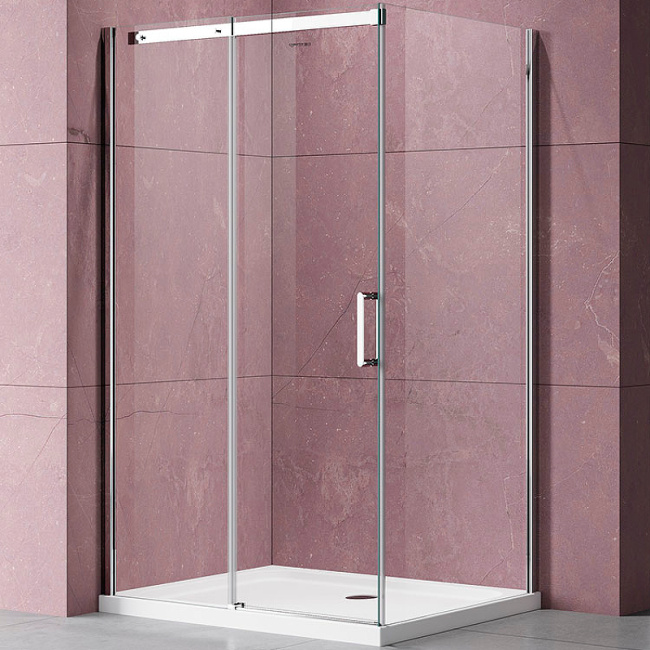 Vincea Dice 110x80 VSR-4D8011CL профиль Хром стекло прозрачное без поддона