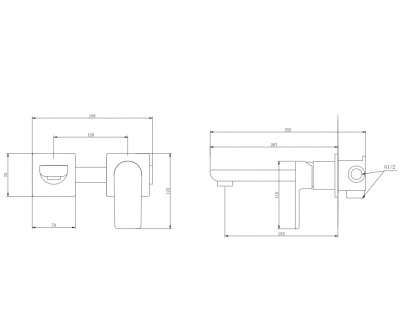 ABBER Weiss Insel AF8082B для раковины скрытого монтажа, черный матовый