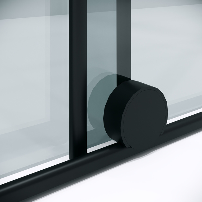 Niagara Nova NG-671-10BLACK (100х200) черный матовый,раздвижная,стекло прозрачное,1 место