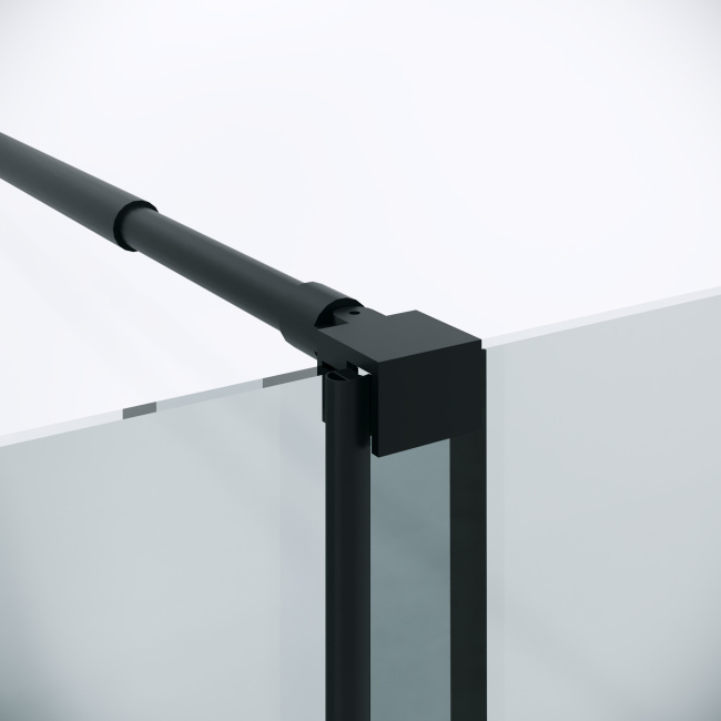Niagara Nova NG-671-10BLACK (100х200) черный матовый,раздвижная,стекло прозрачное,1 место