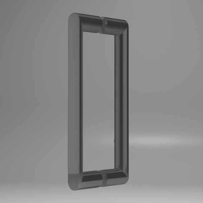 Vincea Dice VSR-4D1011CLGM, 1100*1000, вороненая сталь, стекло прозрачное