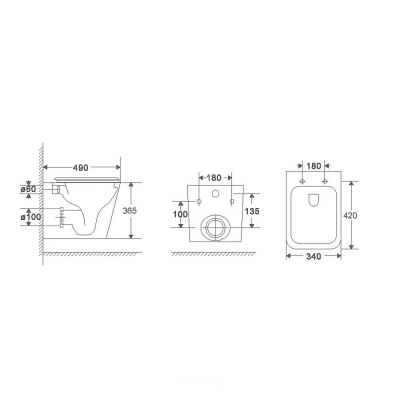 Комплект унитаза с инсталляцией и кнопкой Weltwasser BAMBERG 545 + GELBACH 043 MT-BL + BAMBERG CR