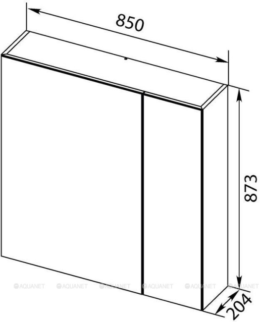 Aquanet Нью Йорк 85 цв.шпон орех (203954)