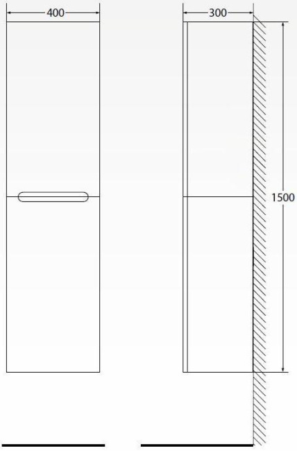 BelBagno Etna 40x150 ETNA-1500-2A-SC-RW-P-R правый