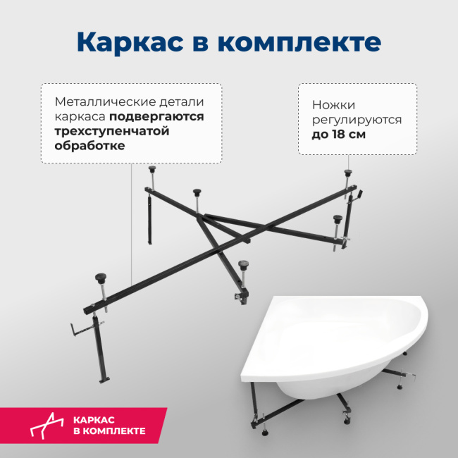 Aquanet Vista 150x150 (с каркасом)