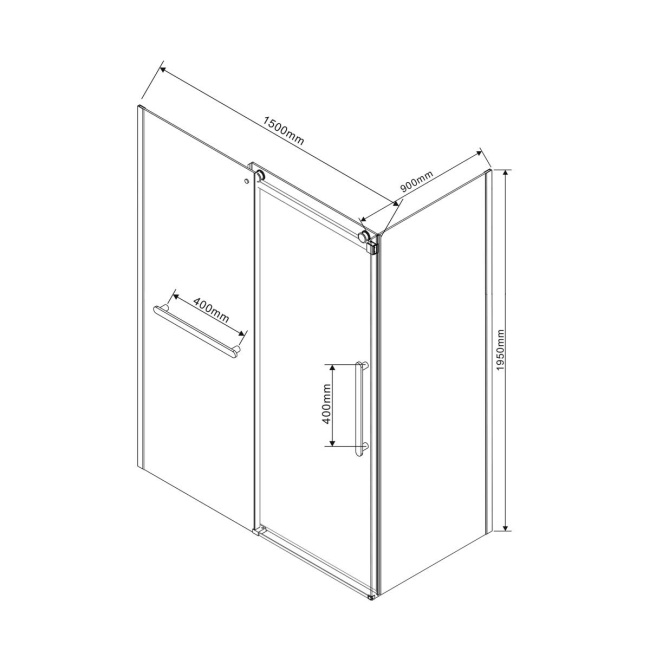 Vincea Como Soft VSR-1CS9015CLB, 1500*900, черный, стекло прозрачное