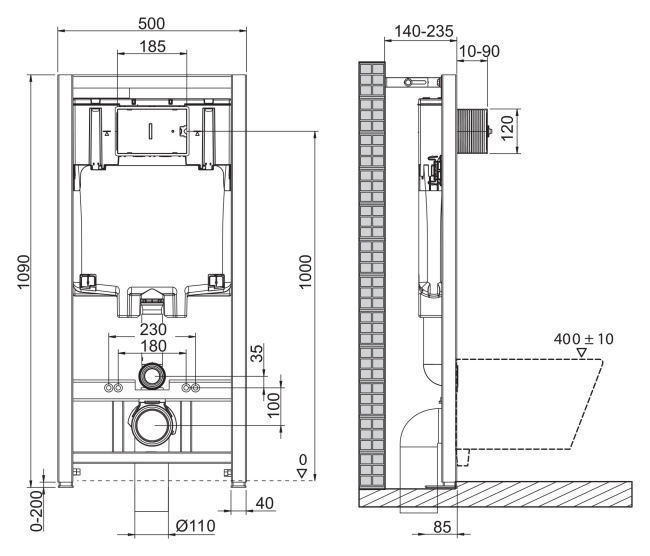 BelBagno BB002-80/BB009-MR-BIANCO с кнопкой смыва Белый