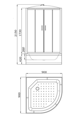 Parly EF921 (90х90х215)