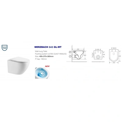 Комплект Weltwasser 10000011298 подвесной унитаз Merzbach 043 GL-WT + инсталляция Amberg 506 ST + кнопка Amberg RD-CR