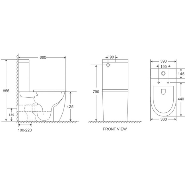 WeltWasser Merzbach 011 XL GL-WT 10000012096 с бачком и сиденьем Микролифт