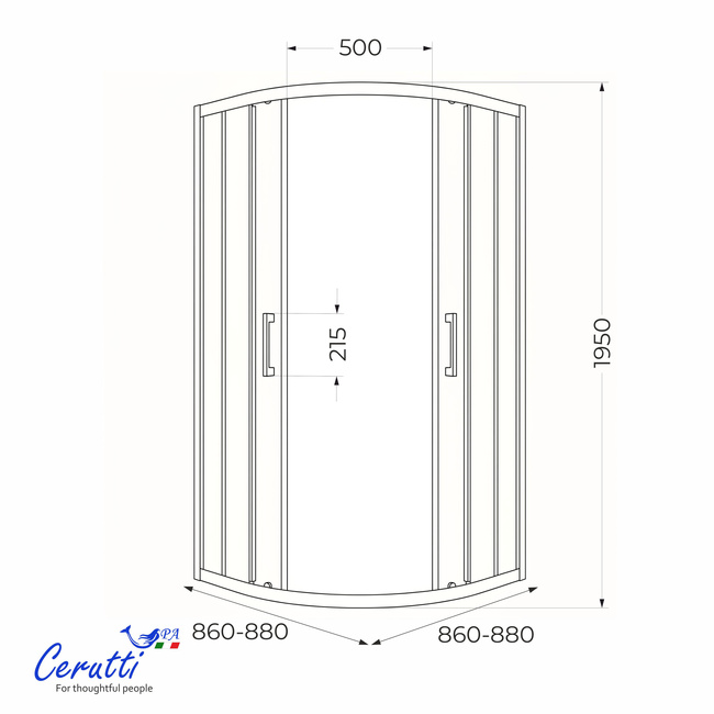 Ceruttispa ВИВА (VIVA) 90 N (90x90x195)