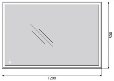 BelBagno 120x80 SPC-GRT-1200-800-LED-TCH-WARM с подсветкой