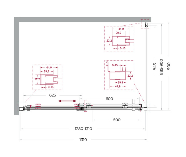 BelBagno MARINO-2-AH-1-130/90-C-GM