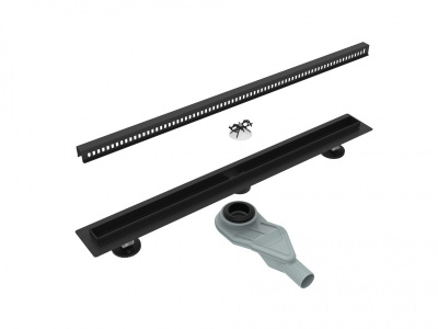 Esbano Slim решетка SIDE матовый черный длина 80 см