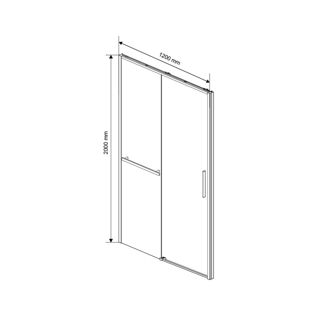 Vincea Slim Soft VDS-1SS120CLB, 1200, черный, стекло прозрачное