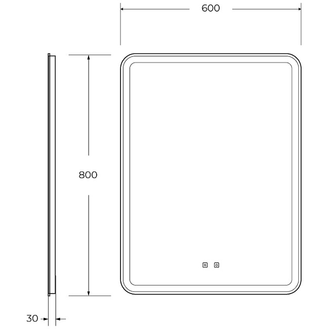 BelBagno Marino 60 SPC-MAR-600-800-LED-TCH-SND с подсветкой с голосовым управлением и подогревом