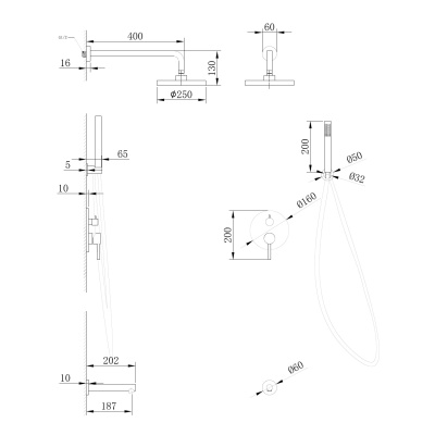 Abber Emotion AF8817 скрытого монтажа с изливом, хром