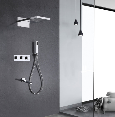 Abber Daheim AF8253 скрытого монтажа с изливом, термостат, хром