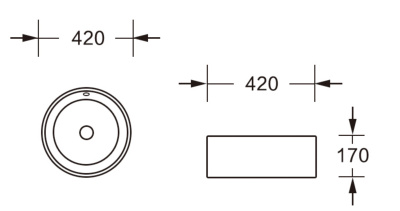 Ceruttispa CR7022 накладная, белая, круглая, с переливом 420х420х170