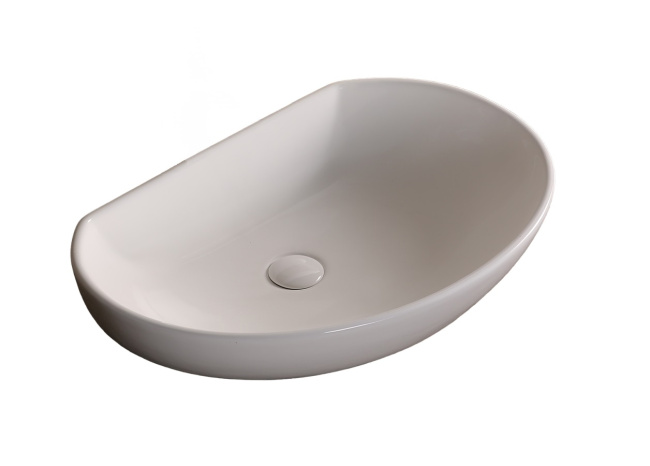 Ceruttispa CR7074 накладная, белая, асимметричная 610х410х160